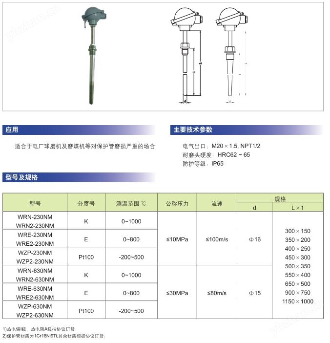 耐磨热电偶